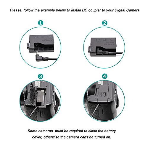 ACK-E10 Adaptateur Secteur DR-E10 Coupleur CC LP-E10 Batterie factice pour appareils Photo Canon EOS Rebel T7 T6 T5 T3, Kiss X50 X70 X80 X90, EOS 1100D 1200D 1300D 1500D 2000D