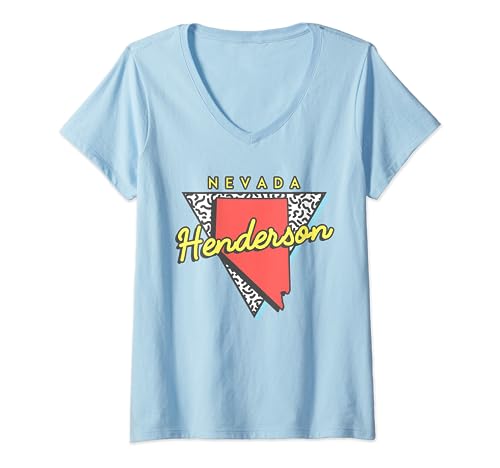Henderson Nevada Retro Triangle NV City Camiseta Cuello V