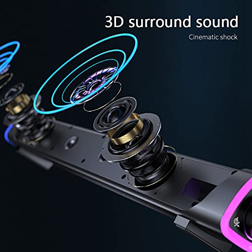 Caisson de basses stéréo Bluetooth et filaire barre de son surround 4D PC - 3
