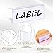DOPENSPI 100 Pcs Plastic Shelf Label Holder, 2.4 x 1 Inch Clear Plastic Price Tag Shelf Clips for Wood Shelving, Clips On to Shelves 1