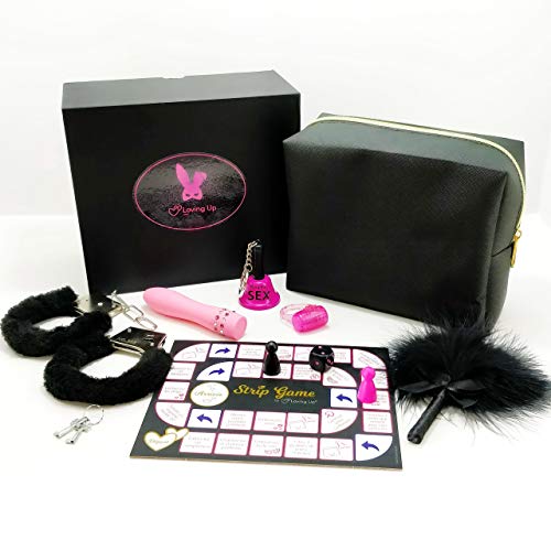 Coffret sensuel pour couple Love Box TENTATION, kit sexy Saint-Valentin avec 7 jouets pour adultes