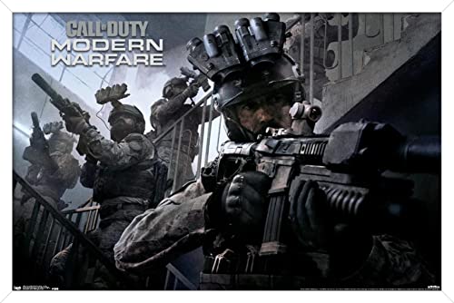 Call of Duty Modern Warfare poster mural encadré blanc idée cadeau idéale pour gamer