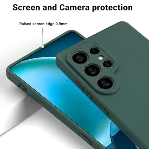 Image of Back Cover Compatible with Samsung Galaxy S26 Ultra 5G | Full Camera Protection | Premium Liquid Silicon Case | Flexible Bumper Case for Samsung Galaxy S26 Ultra 5G (Green)