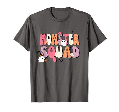 Momster Halloween Momster Squad Funny Mom Monster Ghost Maglietta