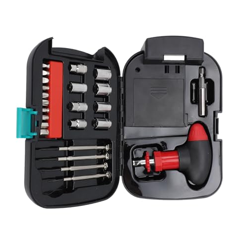 Kit de herramientas con linterna LED y destornilladores, 24 piezas miniatura 4