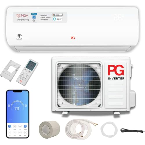 PG 30,000 BTU Split System Heat Pump, 17 SEER, Wi-Fi, Alexa