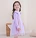 UPlee Toddler Girls Tulle Dress Winter Ruffle Long Sleeve Baby Girl Fashion Casual Tutu Dresses for Party School, Purple Galaxy, 5-6T