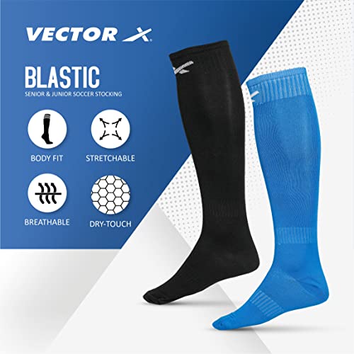 Image of Vector X Blastic Stockings | Polyester Stretchable Material | Knee Length | Unisex | Pack of 2 Pair
