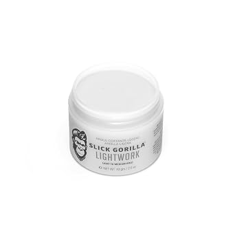 Slick Gorilla Lighwork Matte Hair Clay for Men 2.5 oz | Matte Finish | Flexible Hold | Lightweight Styling Clay | Water-Based | Natural Texture | Non-Greasy Grooming Clay for Everyday Use