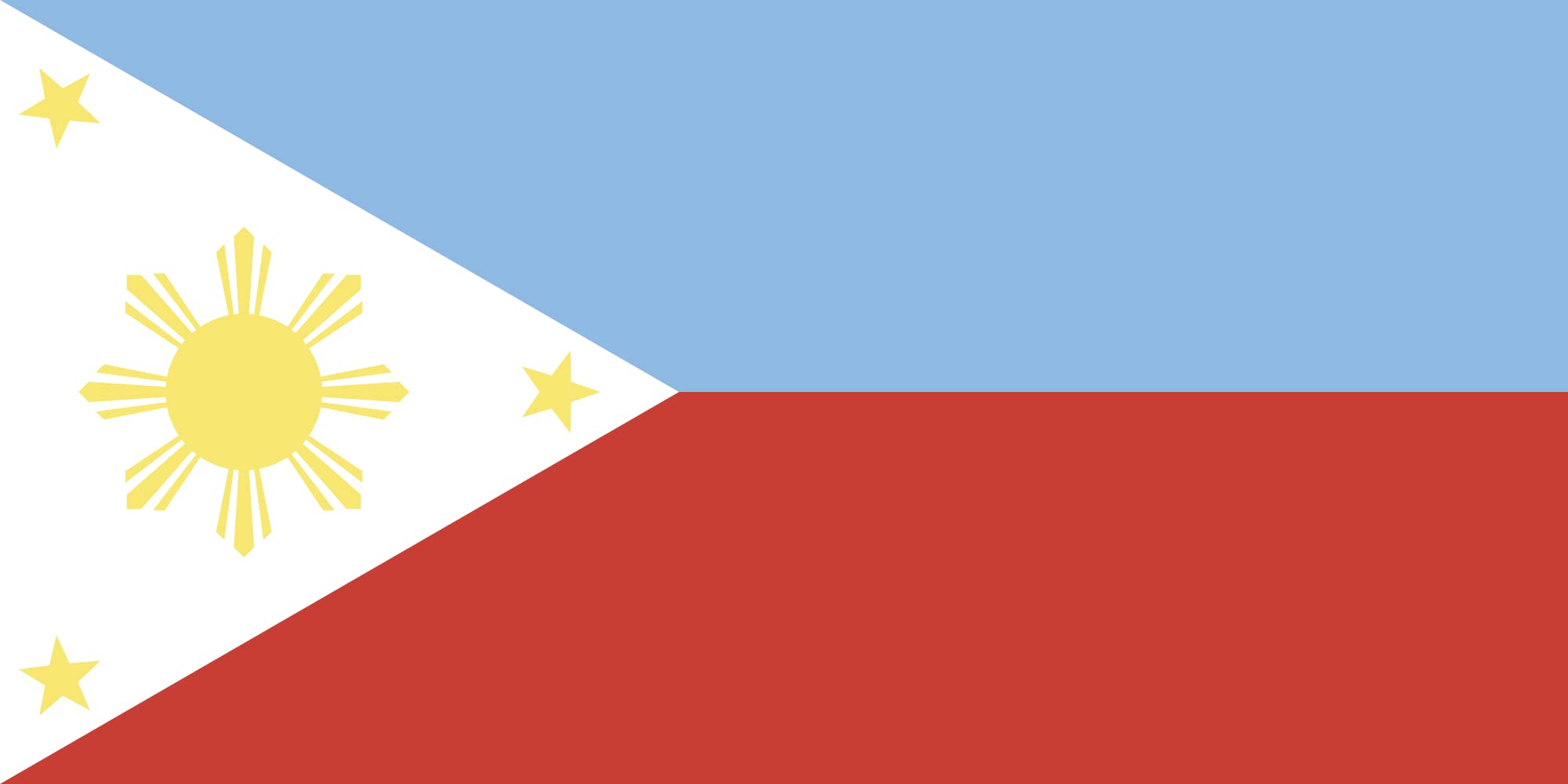 Drapeau Philippines bleu clair grand format pour décoration de salon