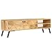 Produktbild Festnight TV-Schrank | Rustikal Fernsehtisch | TV Lowboard Tisch | Retro Fernsehschrank | Holz TV Board | Mit Stauraum | Massivholz Mango 140 x 30 x 40 cm