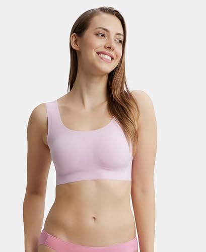 Image of Jockey 1839 Lounge Bra | Wirefree | Padded | Full Coverage | 360 Degree Stretch and Removable Pads | Microfiber Nylon Fabric