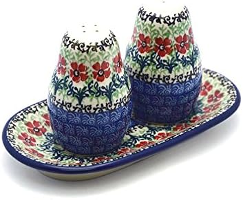 Polish Pottery Salt & Pepper Set - Maraschino