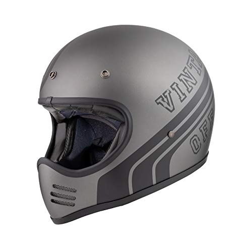 Casque MX BTR 17 BM Premier en gris et noir taille XS pour moto cross