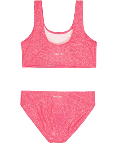 Image of Calvin Klein Girls' One-Piece and Two-Piece Bikini Swimsuits with UPF 50+ Sun Protection, Quick Drying Bathing Suit