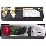 プリザーブドフラワー プリザードフラワー 一輪の薔薇 プレゼント お祝い 記念日 誕生日 アレンジ フラワーギフト フラワーアレンジメント 枯れないバラ 花 女性 ハッピーバースデー happybirthday (赤（誕生日）)