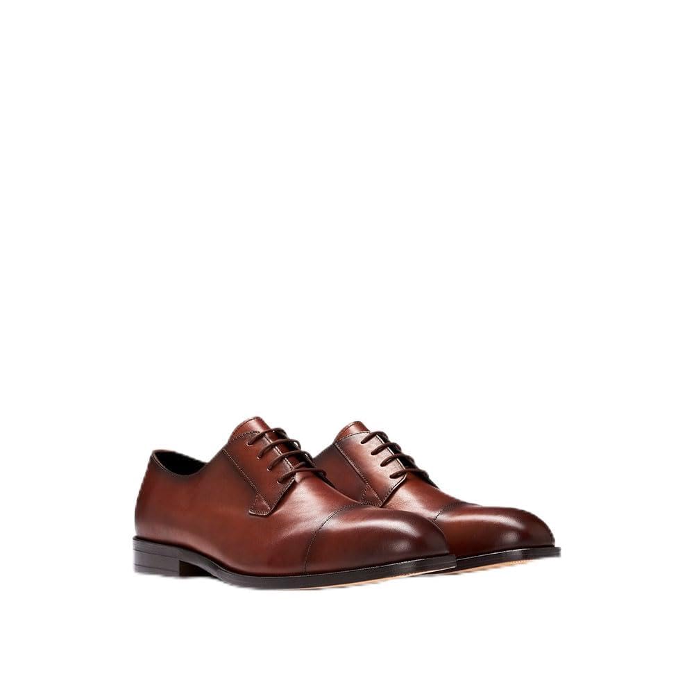 BOSS Limber_Derb_tclt, Men Derby, Medium Brown,