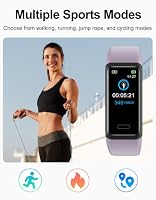 Cloudpoem Fitness Tracker with Heart Rate Monitor Sleep Tracker Steps Counter Messages Notification Alarm Clocks Stopwatch Pedometer Watch Activity Tracker IP68 Waterproof (Lavender) — image 2