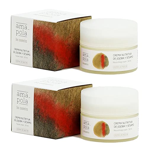 Amapola Biocosmetics Crema Nutritiva de Jojoba y Sésamo [pack de 2] - Cosmética Ecológica Certificada Bio Inspecta y Vida Sana. Manteca para Pieles Secas Cover