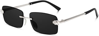 Desire Square Luxury Rimless Sunglasses For Men Women, Cartiar Metal Frame, Non-Polarized UV Protection Frameless sunglass Price In India