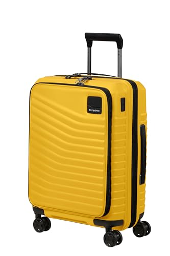 Samsonite Intuo - Maleta de Mano rígida 55 x 40 x 23/26 cm - Carrito de Cabina Ampliable con Bolsillo Frontal, para easyJet y la mayoría de Las compañías aéreas, 42/48 L, Amarillo (Citrus)