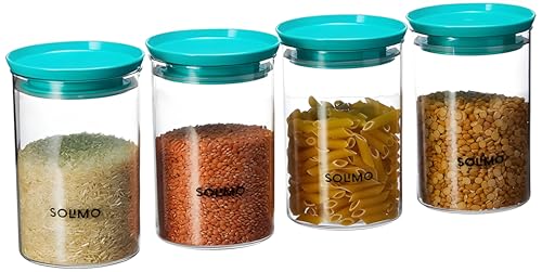 Amazon Brand - Solimo Airtight Stackable Plastic Storage Containe...