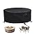 Fire Pit Cover 60 inch Round, Outdoor Waterproof Patio Firepit Cover Round Patio Furniture Cover- 60”D x 23”H