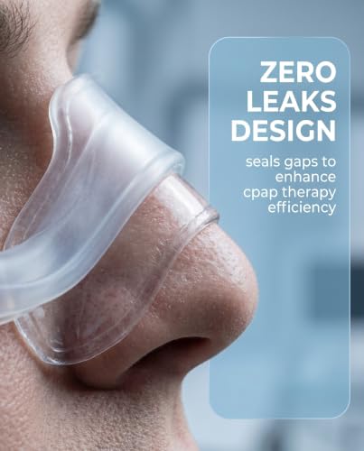 Zeayebsr 8 Pièces Coussinets Nasaux CPAP en Silicone, Protecteur de Nez et Doublure de Masque pour Apnée du Sommeil, Accessoires de Remplacement Universels pour Appareil Respiratoire – vue 5