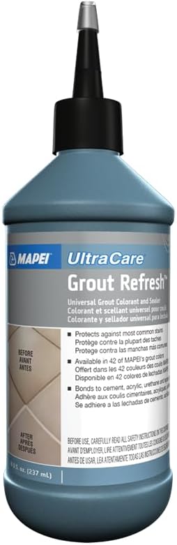 Grout Refresh Colorant and Sealer: Grout Paint and Sealant - 8 Ounce Bottle, Sahara Beige
