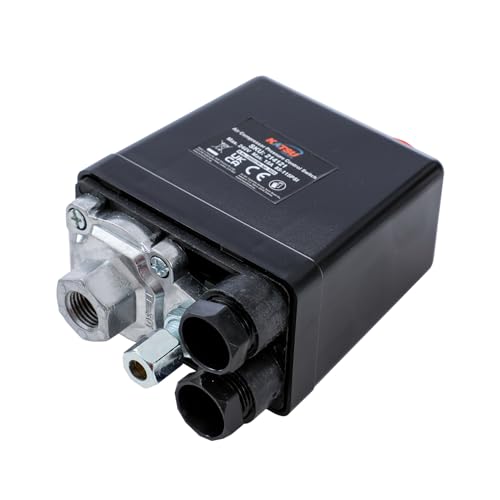 ORAZIO Interruttore di Controllo della Pressione del Compressore d'Aria G1/4 220V One Porta Monofase per Valvola di Controllo della Pompa Compressore d'Aria 214121