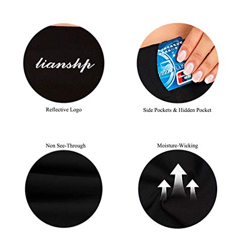 image for Lianshp Women's High Waist Yoga Leggings with Pockets Tummy Control 4 