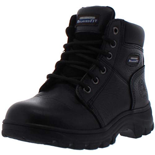Skechers Women s Relaxed Fit Workshire Fitton Soft Toe Boots Black 9