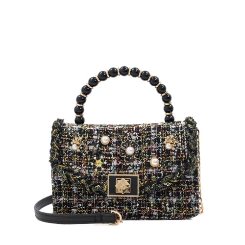 Image of Dune London BLOOMS Beaded Handle Embellished Studded Cross Body Bag One Size Grab Bag