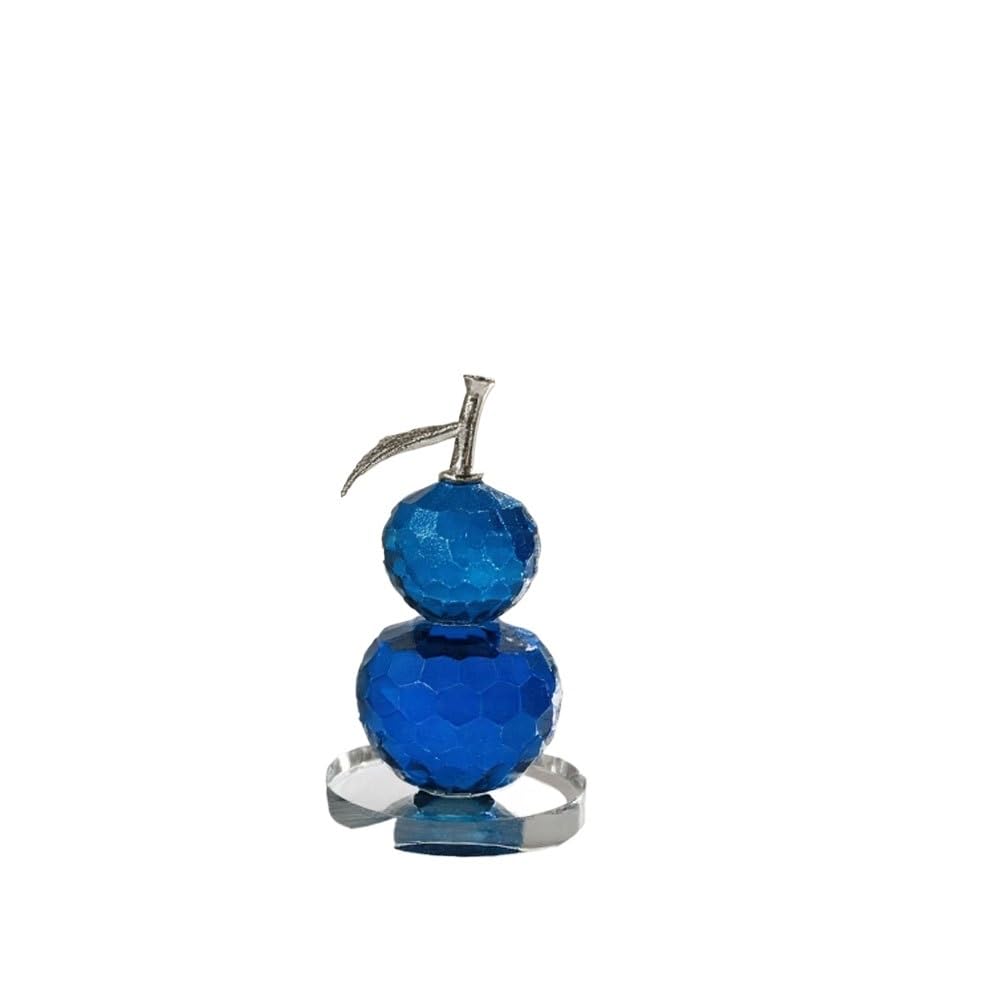 Huffa Blue Crystal Gourd Ornaments For Living Room Study Wine Cabinet Decor
