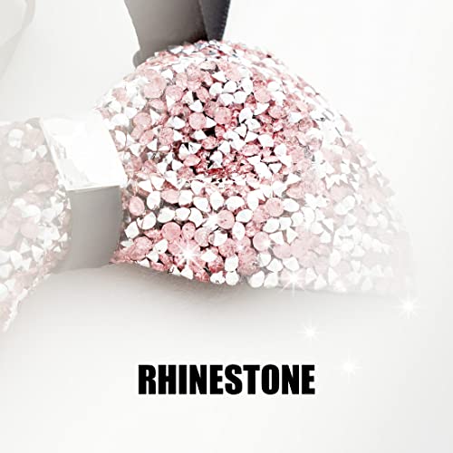 Youteer Rhinestone Bow Ties For Men, Adjustable Length Sequin Pre-Tied Bow Ties With Rose Brooch For Wedding And Party, A-Pink #TOP1