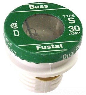 Cooper Bussmann BA8PBB-3P Fuse, Fustat Dual Element Plug S-4