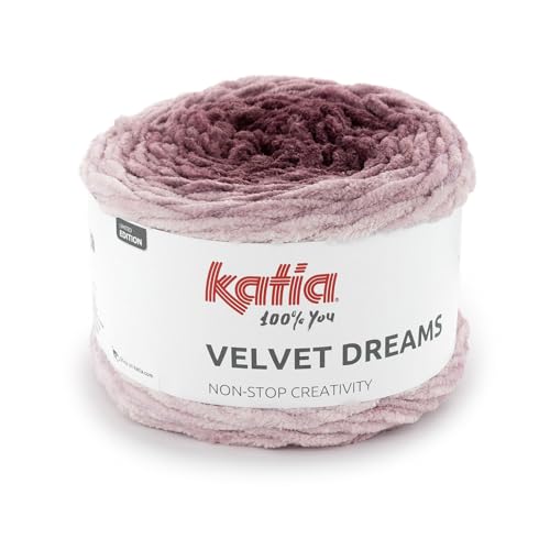 Velvet DREAMS di Katia gomitoli da 300 grammi e 150 metri. (104 - Prugna)