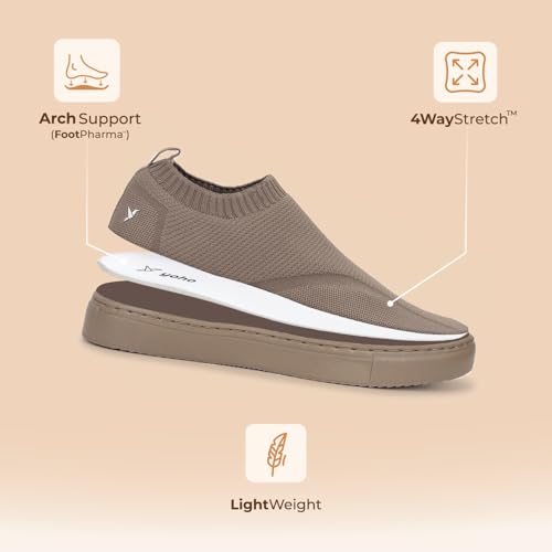 Image of YOHO Men's Freestep Spacious And Casual Slip On Shoes | Comfortable For Long Hours Of Walking | Outperforms Memory Foam | Arch Support Insole