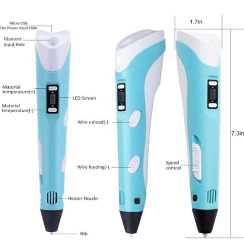 Image of Goyal's 3D Printing Pen for Kids & Adults, Camouflage Design 3D Drawing Pen with Adjustable Speed, LED Display, PLA Filament Support, Ceramic Nozzle, USB Powered Creative Art & Craft Toy