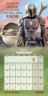 Star Wars The Mandalorian: Grogu Calendar 2023 Official Square Wall Calendar With Organisational Stickers, Great gift