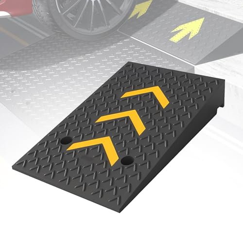 Rampa de goma ajustable de 10-25 cm para umbrales y acceso seguro de scooters