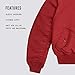 Alpha Industries Men's Bomber MA-1 Hooded Flight Jacket (XS, Red with Olive Lining)