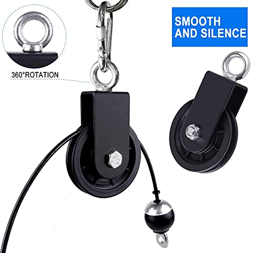 Touyinger Gym Pulley Wheel 3.54/90Mm 360 Degree Rotation Lifting Traction Pulley For Lat Pulley System Attachment Lifting Blocks,Ladder Lift, Diy Home Projects, Shop Lifts (1) #TOP2