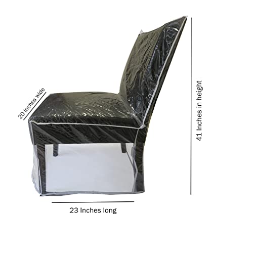 Evelots 4 Pack Dining Room Chair Cover/Protector, No Dust/Spill/Pet Hair/Pet Claws, Durable, Easy Clean Clear Slipcover #TOP4
