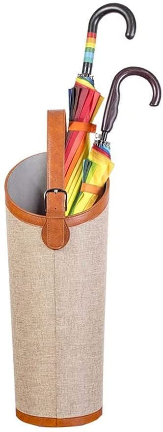 Porte-parapluie multi-usages en cuir et tissu pour maison et hôtel