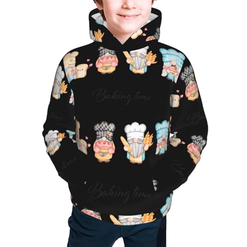 Little Chef Gnome Kid Hoodies Boys Sweatshirts Girls Pullover with Pocket3