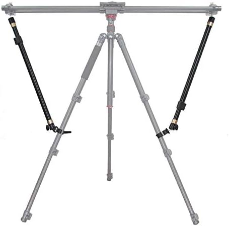 MULIOCEAN Camera Slider Support Arm(2 Arms in), Tripod Stability Arm/Rods for Increasing Stability in Aluminum Alloy, Extendable Poles for Camera Slider Rail Track with C Clamps and Ballhead