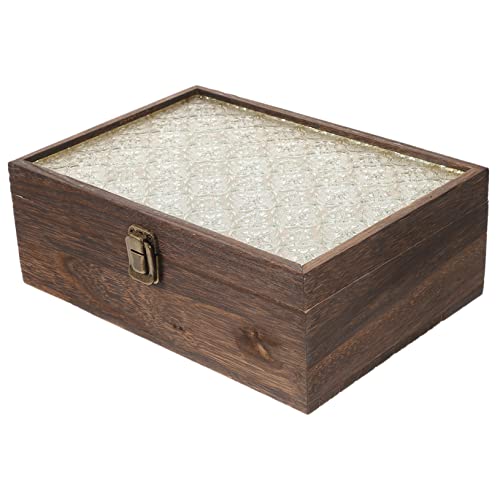 TENDYCOCO 箱 ヴィンテージジュエリーボックス ウェディングドレスボックス アンティークジュエリーボックス ジュエリーケース テラリウム 木製 ネックレスボックス カバー付き 花嫁
