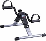 Folding Pedal Exerciser, Mini Exercise Bike, Arm and Leg Exercise Peddler Machine with LCD Monitor