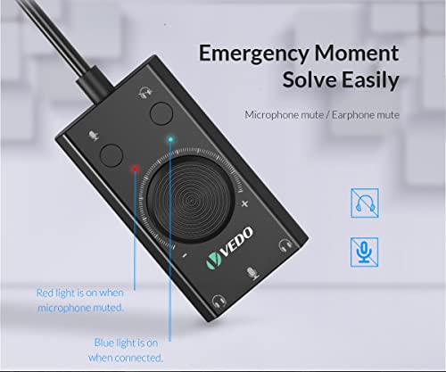 Adaptador de Placa de som usb, Microfone Externo Conversor de Placa de som Estéreo 3.5mm aux Jack de